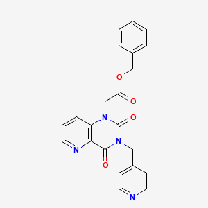 molecular formula C22H18N4O4 B2499101 benzyl 2-(2,4-dioxo-3-(pyridin-4-ylmethyl)-3,4-dihydropyrido[3,2-d]pyrimidin-1(2H)-yl)acetate CAS No. 941990-68-7