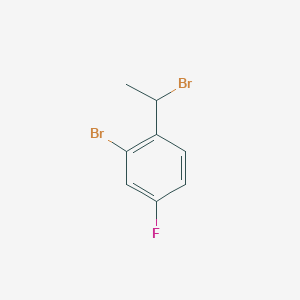 molecular formula C8H7Br2F B2499107 2-Bromo-1-(1-bromoethyl)-4-fluorobenzene CAS No. 1702753-96-5