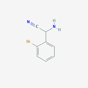 molecular formula C8H7BrN2 B2499121 2-Amino-2-(2-bromophenyl)acetonitrile CAS No. 252637-89-1