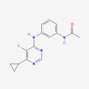 molecular formula C15H15FN4O B2499125 N-{3-[(6-cyclopropyl-5-fluoropyrimidin-4-yl)amino]phenyl}acetamide CAS No. 2415523-78-1