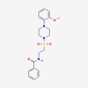 molecular formula C20H25N3O4S B2499143 N-(2-{[4-(2-methoxyphenyl)piperazin-1-yl]sulfonyl}ethyl)benzamide CAS No. 899997-00-3