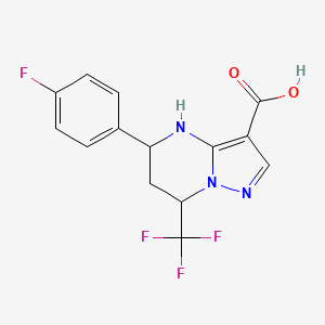 5-(4-Fluorophenyl)-7-(trifluoromethyl)-4,5,6,7-tetrahydropyrazolo[1,5-a]pyrimidine-3-carboxylic acid