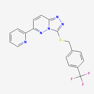 6-(Pyridin-2-yl)-3-((4-(trifluoromethyl)benzyl)thio)-[1,2,4]triazolo[4,3-b]pyridazine