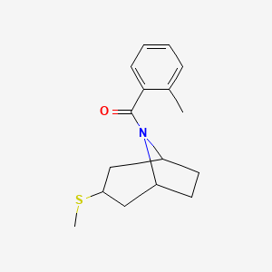 ((1R,5S)-3-(methylthio)-8-azabicyclo[3.2.1]octan-8-yl)(o-tolyl)methanone