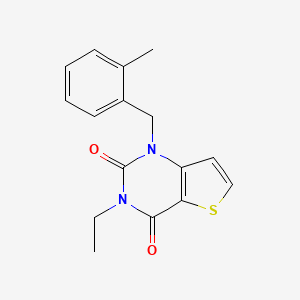 3-Ethyl-1-[(2-methylphenyl)methyl]thieno[3,2-d]pyrimidine-2,4-dione