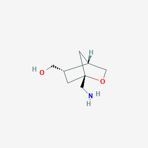 molecular formula C8H15NO2 B2499180 [(1R,4S,5S)-1-(Aminomethyl)-2-oxabicyclo[2.2.1]heptan-5-yl]methanol CAS No. 2445750-55-8
