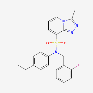 molecular formula C22H21FN4O2S B2499183 N-(4-ethylphenyl)-N-[(2-fluorophenyl)methyl]-3-methyl-[1,2,4]triazolo[4,3-a]pyridine-8-sulfonamide CAS No. 1251686-99-3