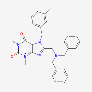 molecular formula C30H31N5O2 B2499191 8-[(dibenzylamino)methyl]-1,3-dimethyl-7-[(3-methylphenyl)methyl]-2,3,6,7-tetrahydro-1H-purine-2,6-dione CAS No. 851938-70-0