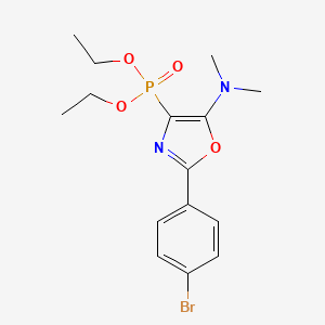 molecular formula C15H20BrN2O4P B2499210 diethyl [2-(4-bromophenyl)-5-(dimethylamino)-1,3-oxazol-4-yl]phosphonate CAS No. 391220-88-5