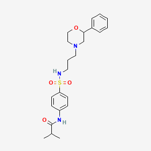 N-(4-(N-(3-(2-phenylmorpholino)propyl)sulfamoyl)phenyl)isobutyramide
