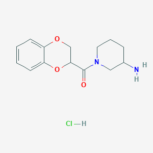(3-Aminopiperidin-1-yl)(2,3-dihydrobenzo[b][1,4]dioxin-2-yl)methanone hydrochloride