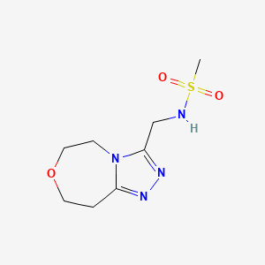 molecular formula C8H14N4O3S B2499224 N-({5H,6H,8H,9H-[1,2,4]triazolo[4,3-d][1,4]oxazepin-3-yl}methyl)methanesulfonamide CAS No. 2228693-03-4