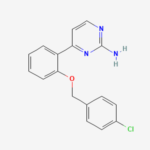 4-{2-[(4-Chlorobenzyl)oxy]phenyl}-2-pyrimidinamine