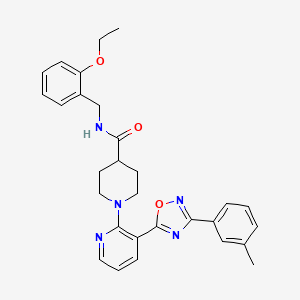 4-Benzyl-1-[3-(3-phenylisoxazol-4-yl)propanoyl]piperidine