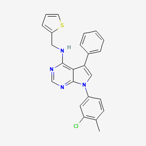 7-(3-chloro-4-methylphenyl)-5-phenyl-N-(thiophen-2-ylmethyl)pyrrolo[2,3-d]pyrimidin-4-amine