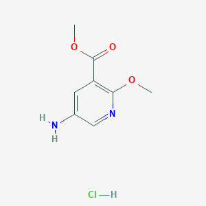 molecular formula C8H11ClN2O3 B2499231 Methyl 5-amino-2-methoxypyridine-3-carboxylate hydrochloride CAS No. 2402830-70-8