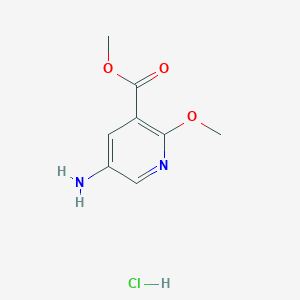 molecular formula C8H11ClN2O3 B2499231 Methyl 5-amino-2-methoxypyridine-3-carboxylate;hydrochloride CAS No. 2402830-70-8