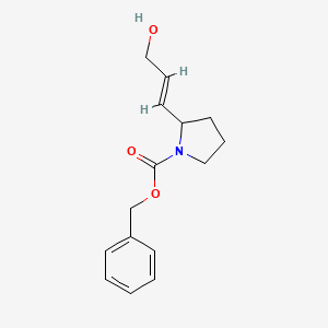 molecular formula C15H19NO3 B2499236 benzyl 2-[(1E)-3-hydroxyprop-1-en-1-yl]pyrrolidine-1-carboxylate CAS No. 143321-94-2