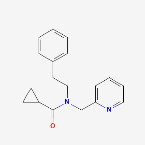 molecular formula C18H20N2O B2499276 N-phenethyl-N-(pyridin-2-ylmethyl)cyclopropanecarboxamide CAS No. 1048158-75-3