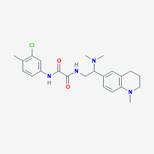 molecular formula C23H29ClN4O2 B2499278 N'-(3-chloro-4-methylphenyl)-N-[2-(dimethylamino)-2-(1-methyl-1,2,3,4-tetrahydroquinolin-6-yl)ethyl]ethanediamide CAS No. 922064-65-1