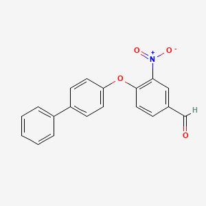 molecular formula C19H13NO4 B2499283 3-Nitro-4-(4-phenylphenoxy)benzaldehyde CAS No. 851270-90-1
