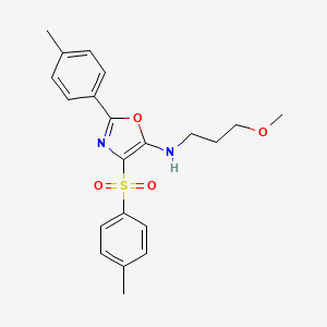 molecular formula C21H24N2O4S B2499358 N-(3-METHOXYPROPYL)-4-(4-METHYLBENZENESULFONYL)-2-(4-METHYLPHENYL)-1,3-OXAZOL-5-AMINE CAS No. 862739-46-6