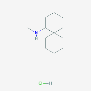 molecular formula C12H24ClN B2499423 N-Methylspiro[5.5]undecan-5-amine;hydrochloride CAS No. 2375274-12-5