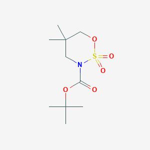 molecular formula C10H19NO5S B2499432 tert-Butyl 5,5-dimethyl-1,2,3-oxathiazinane-3-carboxylate 2,2-dioxide CAS No. 2092899-81-3