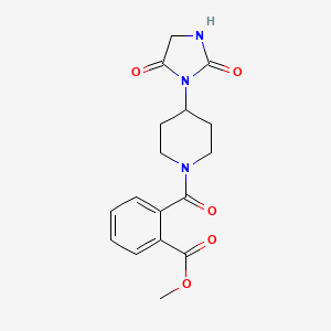 Methyl 2-(4-(2,5-dioxoimidazolidin-1-yl)piperidine-1-carbonyl)benzoate