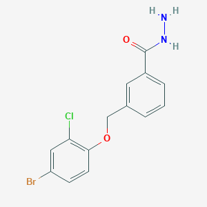3-[(4-Bromo-2-chlorophenoxy)methyl]benzohydrazide