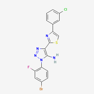 1-(4-bromo-2-fluorophenyl)-4-[4-(3-chlorophenyl)-1,3-thiazol-2-yl]-1H-1,2,3-triazol-5-amine
