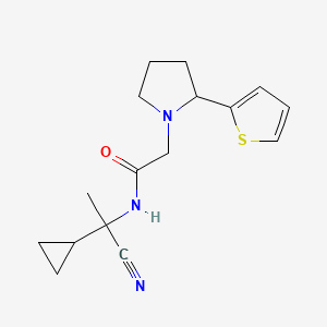 N-(1-cyano-1-cyclopropylethyl)-2-[2-(thiophen-2-yl)pyrrolidin-1-yl]acetamide