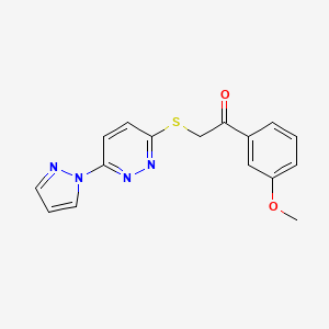 2-((6-(1H-pyrazol-1-yl)pyridazin-3-yl)thio)-1-(3-methoxyphenyl)ethanone