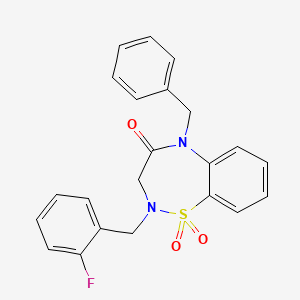5-benzyl-2-(2-fluorobenzyl)-2,3-dihydro-1,2,5-benzothiadiazepin-4(5H)-one 1,1-dioxide