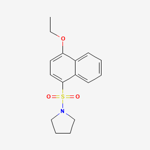 molecular formula C16H19NO3S B2499469 1-[(4-ethoxynaphthalen-1-yl)sulfonyl]pyrrolidine CAS No. 799258-83-6