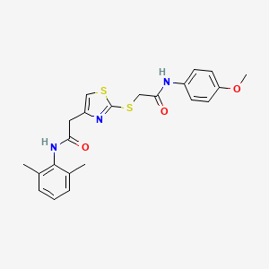 N-(2,6-dimethylphenyl)-2-(2-((2-((4-methoxyphenyl)amino)-2-oxoethyl)thio)thiazol-4-yl)acetamide