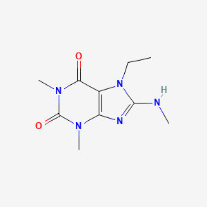 molecular formula C10H15N5O2 B2499474 7-ethyl-1,3-dimethyl-8-(methylamino)-1H-purine-2,6(3H,7H)-dione CAS No. 333752-03-7