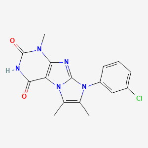 6-(3-Chlorophenyl)-4,7,8-trimethylpurino[7,8-a]imidazole-1,3-dione