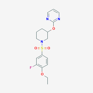 2-((1-((4-Ethoxy-3-fluorophenyl)sulfonyl)piperidin-3-yl)oxy)pyrimidine
