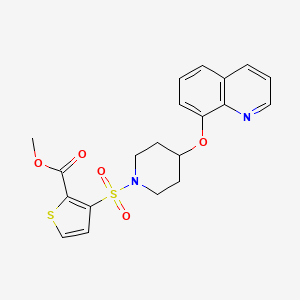 Methyl 3-((4-(quinolin-8-yloxy)piperidin-1-yl)sulfonyl)thiophene-2-carboxylate