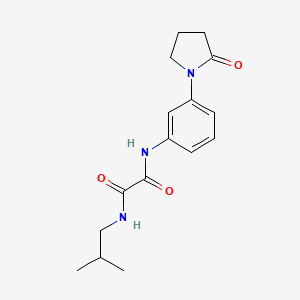 molecular formula C16H21N3O3 B2499496 N1-isobutyl-N2-(3-(2-oxopyrrolidin-1-yl)phenyl)oxalamide CAS No. 941890-50-2