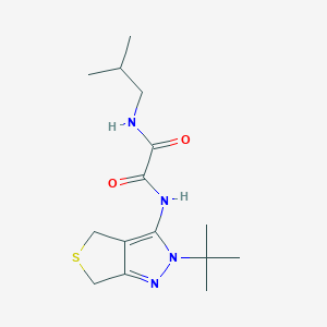 molecular formula C15H24N4O2S B2499536 N'-{2-tert-butyl-2H,4H,6H-thieno[3,4-c]pyrazol-3-yl}-N-(2-methylpropyl)ethanediamide CAS No. 899756-29-7