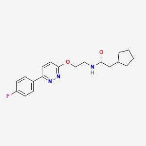 2-cyclopentyl-N-(2-((6-(4-fluorophenyl)pyridazin-3-yl)oxy)ethyl)acetamide