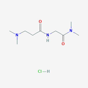 3-(Dimethylamino)-N-[2-(dimethylamino)-2-oxoethyl]propanamide;hydrochloride