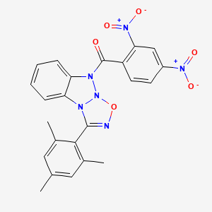 (2,4-Dinitrophenyl)-[1-(2,4,6-trimethylphenyl)-[1,2,3,5]oxatriazolo[3,2-a]benzotriazol-5-yl]methanone