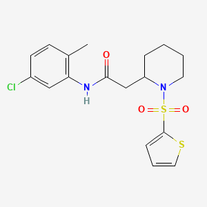 N-(5-chloro-2-methylphenyl)-2-(1-(thiophen-2-ylsulfonyl)piperidin-2-yl)acetamide