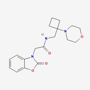 N-[(1-Morpholin-4-ylcyclobutyl)methyl]-2-(2-oxo-1,3-benzoxazol-3-yl)acetamide