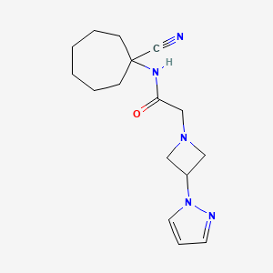 N-(1-cyanocycloheptyl)-2-[3-(1H-pyrazol-1-yl)azetidin-1-yl]acetamide