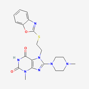 7-(2-(benzo[d]oxazol-2-ylthio)ethyl)-3-methyl-8-(4-methylpiperazin-1-yl)-1H-purine-2,6(3H,7H)-dione