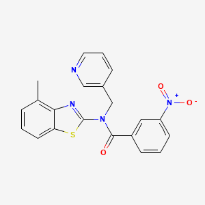 N-(4-methylbenzo[d]thiazol-2-yl)-3-nitro-N-(pyridin-3-ylmethyl)benzamide